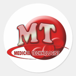 RBC MT LABORATORY SWOOSH LOGOTYP - MEDICINSK TECH RUNT KLISTERMÄRKE