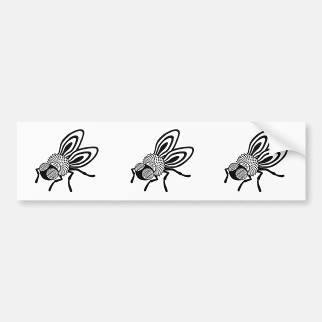 RBG-Bildekalen Fly RBG - 3 i ett - svart på vitt Bildekal (Framsidan)