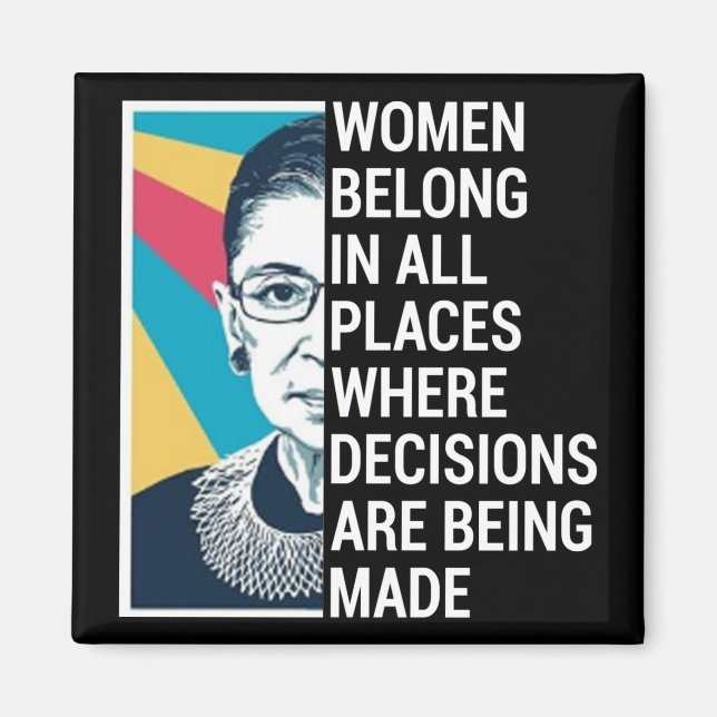 RBG-citat, Ruth Bader Ginsburg-citat Magnet (Framsidan)