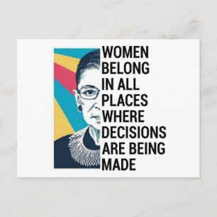 RBG-citat, Ruth Bader Ginsburg-citat Vykort
