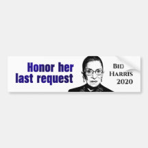 RBG: Hugga hennes senaste begäran - Bumper Sticker