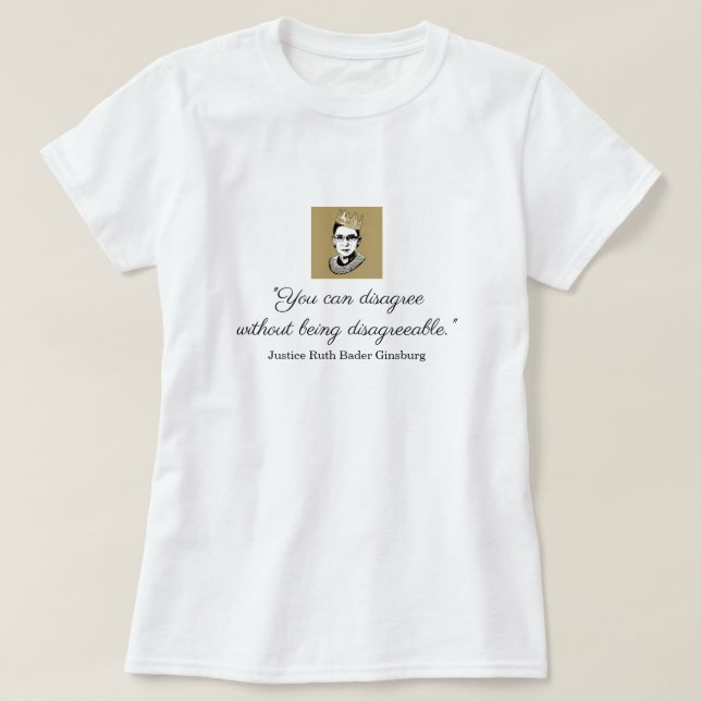 RBG, motstridig offert, vit T Shirt (Design framsida)