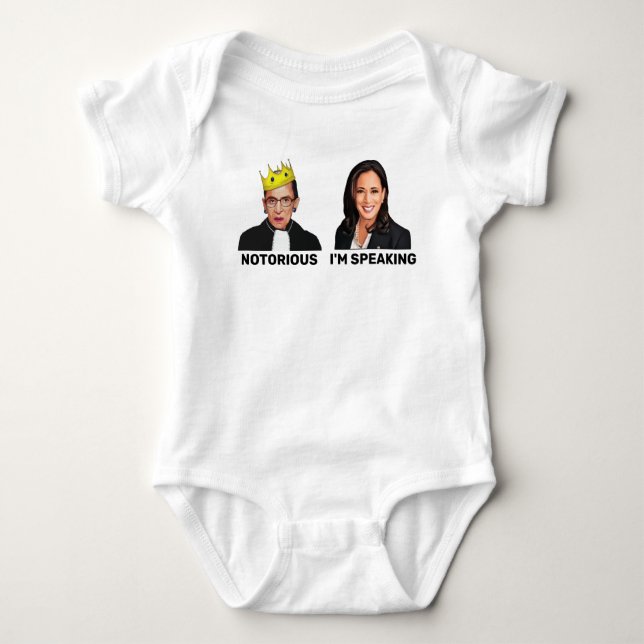 RBG Nog Kamala Harris jag talar T Shirt (Framsida)