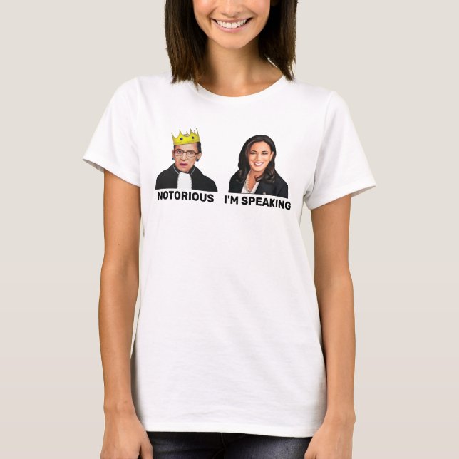 RBG Nog Kamala Harris jag talar T Shirt (Framsida)
