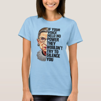 RBG Om din röst inte hade någon makt Citat T Shirt