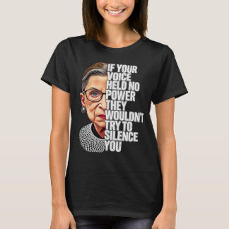 RBG Om din röst inte hade någon makt Citat vit bok T Shirt