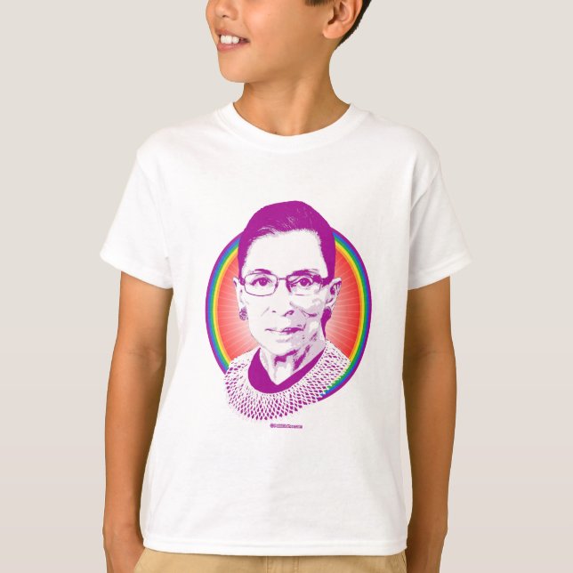 RBG Rainbow Justice Lila Tee Shirt (Framsida)