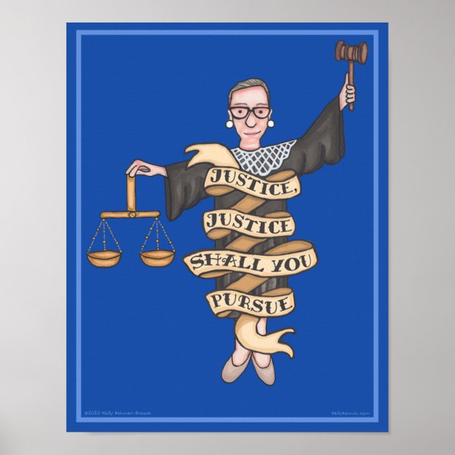RBG: "Rättvisa, rättvisa ska ni följa" 11" x 14" Poster (Framsidan)