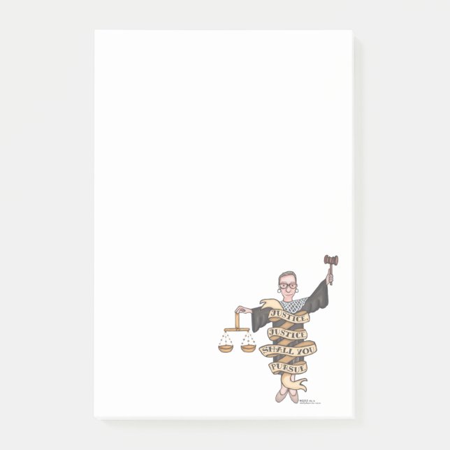 RBG "Rättvisa, rättvisa ska ni följa" Post-it Block (Framsida)