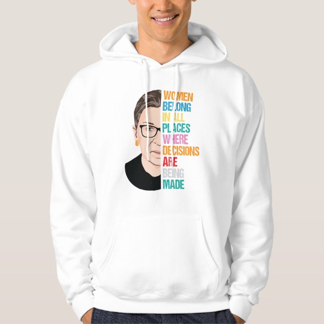 RBG, RBG-citat, Ruth Bader Ginsburg Hoodie (Framsida)