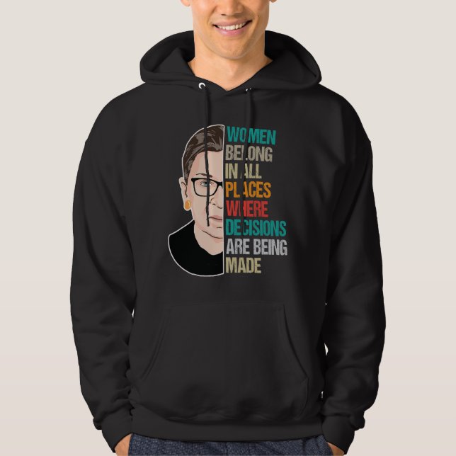 RBG, RBG-citat, Ruth Bader Ginsburg Hoodie (Framsida)