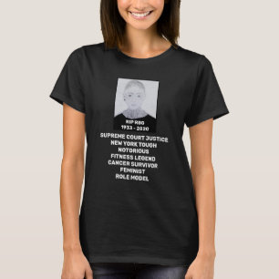 RBG RIP Ruth Bader Ginsburg Tribute på svart T Shirt