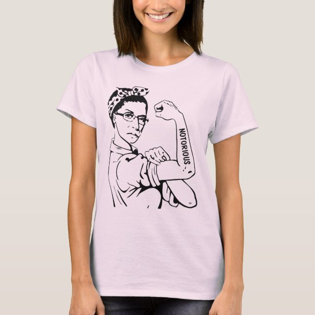 RBG/Rosie Mash Up - notorisk RBG T Shirt (Framsida)