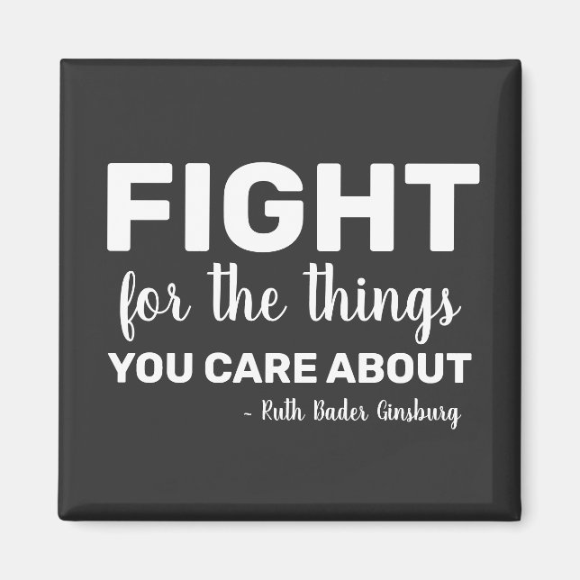 RBG Ruth Bader Ginsburg citerar feministiska liber Magnet (Framsidan)