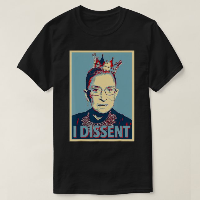 RBG Ruth Bader Ginsburg I avvisar T Shirt (Design framsida)