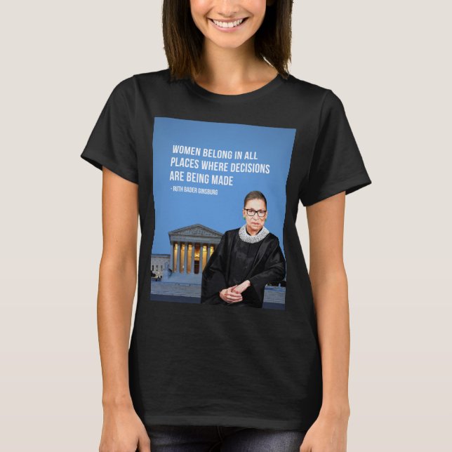 RBG Ruth Bader Ginsburg T Shirt (Framsida)