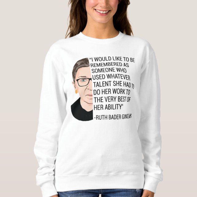 RBG Ruth Bader Ginsburg Tribute RIP T Shirt (Framsida)