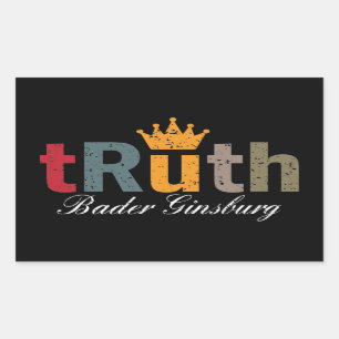 RBG - Ruth Bader Ginsburg Truth Krona Rektangulärt Klistermärke