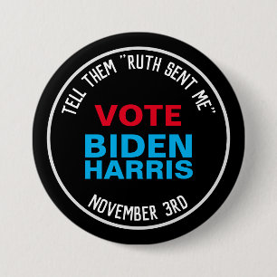 RBG Ruth skickade mig BIDEN HARRIS 2020 Knapp