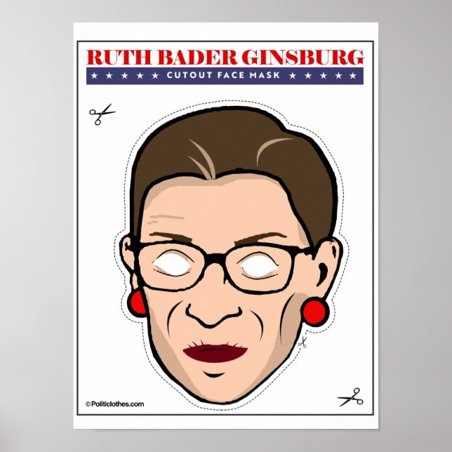 RBG-Tecknad - skärpa Ansikte-mask Poster (Framsidan)