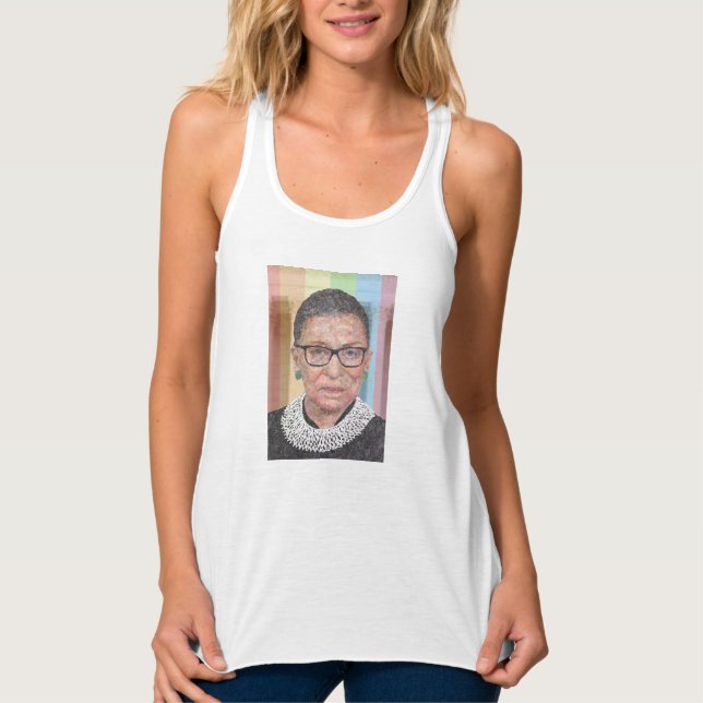 RBG-tunn tank Linne Med Racerback (Framsida)