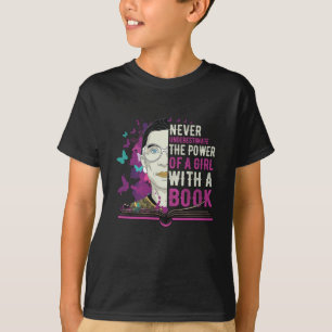 RBG underskattar aldrig flicka med Bok T Shirt