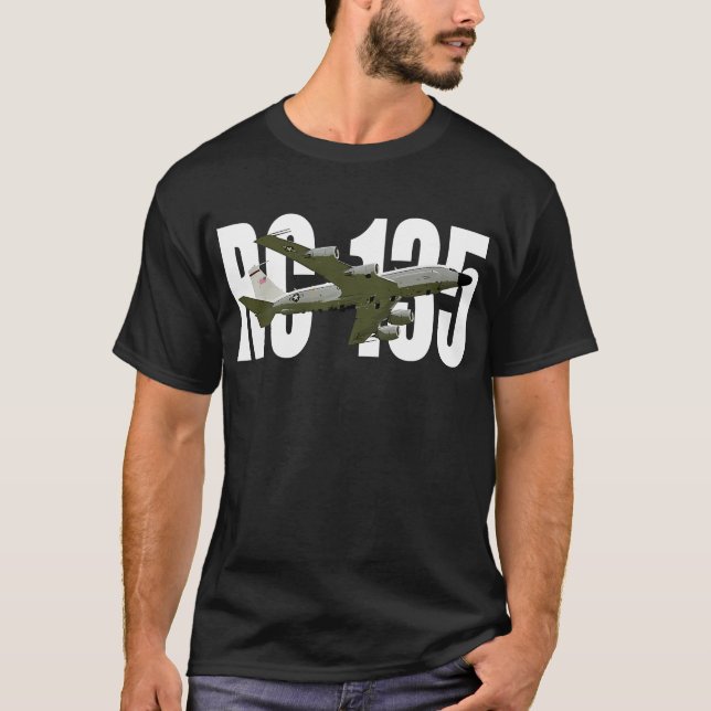 Rc-135 Rc135 Rivet Joint Spy Flygplan Aircraft Air T Shirt (Framsida)