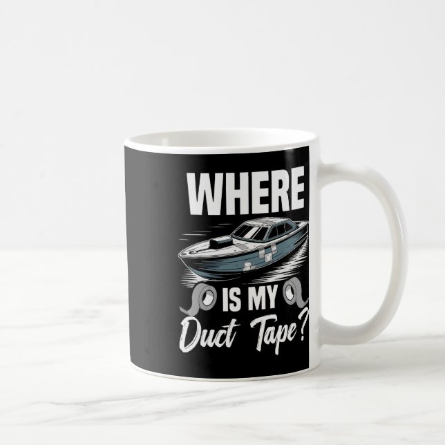 Rc Båtar Fjärrkontroll Båt Kryssning Duct Tape Rc  Kaffemugg (Höger)