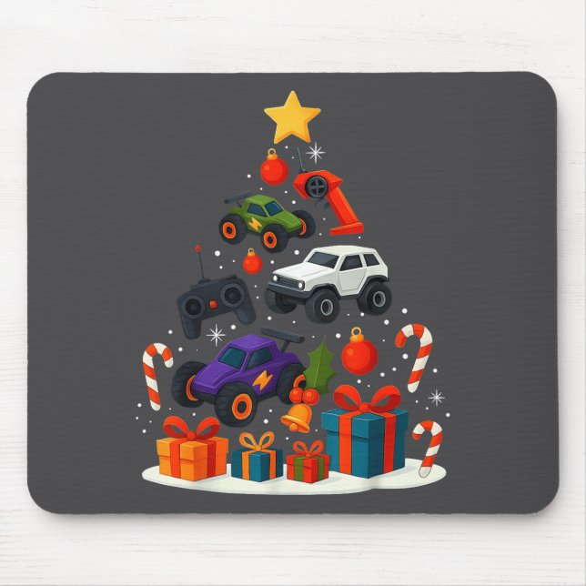 Rc Bil Racing Förare Julgran Xmas  Musmatta (Framsidan)
