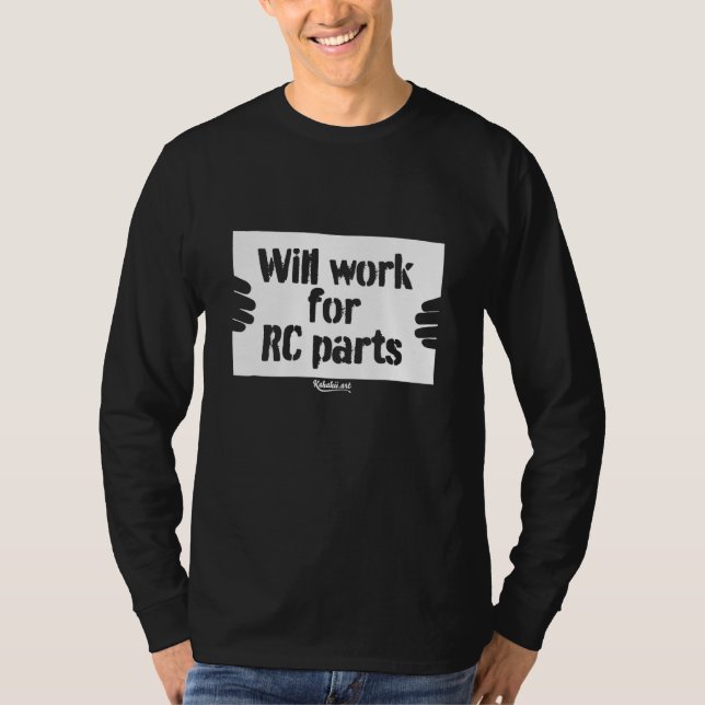 RC-bilen med full hastighet fungerar för RC-delar T Shirt (Framsida)