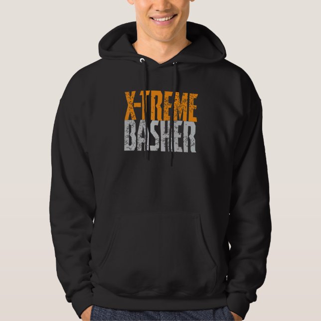 Rc-bilens basher Extreme bashing monstret lastbil  Hoodie (Framsida)