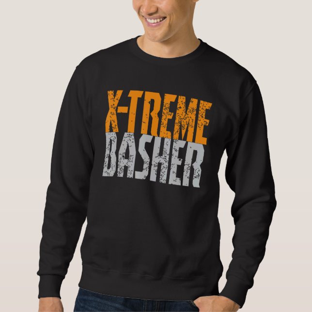 Rc-bilens basher Extreme bashing monstret lastbil  Lång Ärmad Tröja (Framsida)