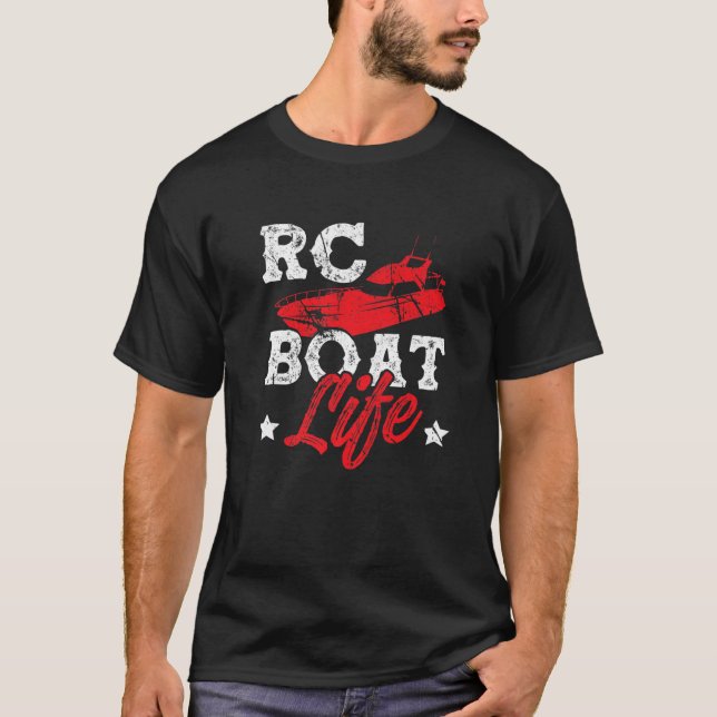 RC Boat Life Remote Control Boat Racing Collector T Shirt (Framsida)