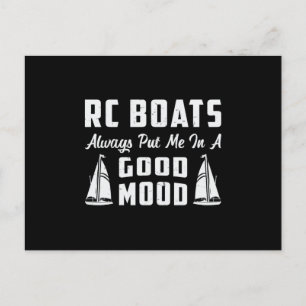 RC Boat satte mig i en Bra Mood Model Funny RC Boa Vykort