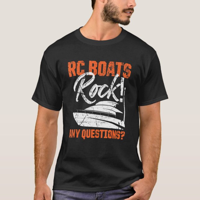 RC Boats Sten - Tävlan för eventuella frågor Fjärr T Shirt (Framsida)