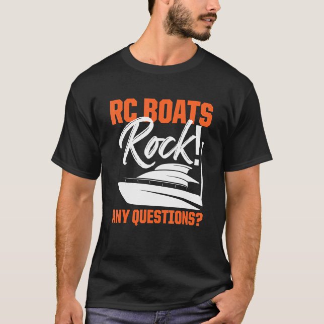 RC Boats Sten - Tävlan för eventuella frågor Fjärr T Shirt (Framsida)