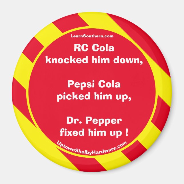 RC Cola Red/Gult Magnet (Framsidan)