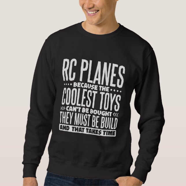 RC Flygplan eftersom det kolaste Leksaker måste By Lång Ärmad Tröja (Framsida)