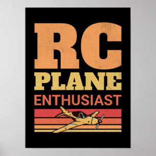RC Flygplan Enthusiast Remote Control Aircraft Äls Poster