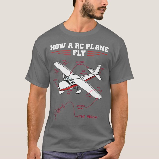 RC Flygplan fjärrstyrd modelldiagram T Shirt (Framsida)