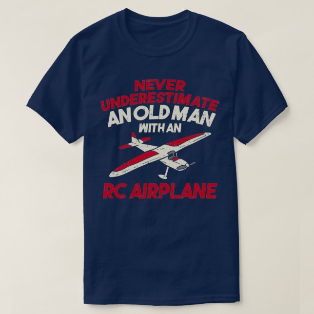 RC Flygplan fjärrstyrd utsändning av radiostyrd ra T Shirt (Design framsida)