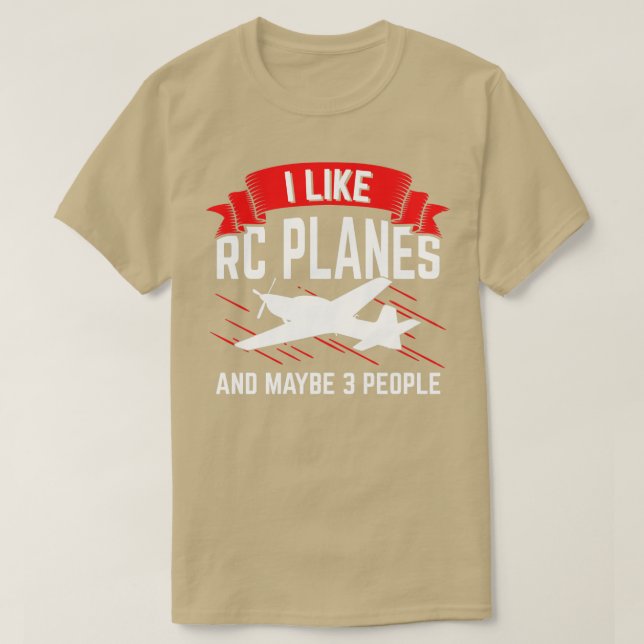 RC Flygplan fjärrstyrd utsändning av radiostyrda r T Shirt (Design framsida)