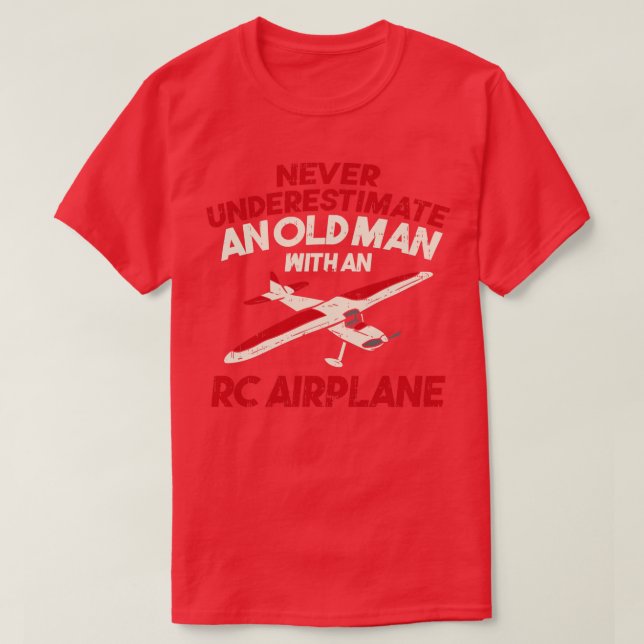 RC Flygplan fjärrstyrd utsändning av radiostyrda r T Shirt (Design framsida)