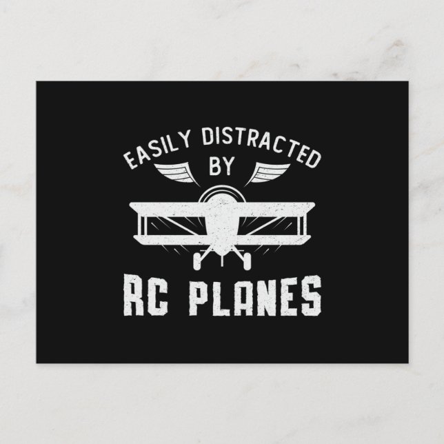 RC-flygplan Lätt Distraherade Av RC-Flygplan Vykort (Framsida)