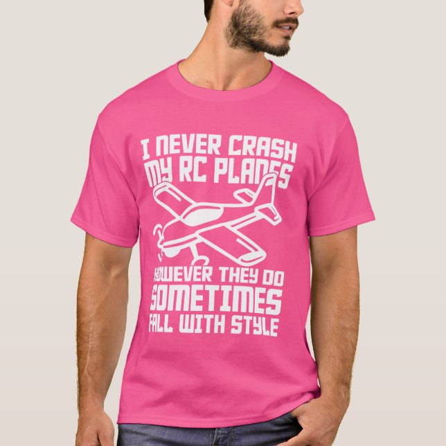 RC Flygplan Pilot Aviation Remote Control Model Ai T Shirt (Framsida)