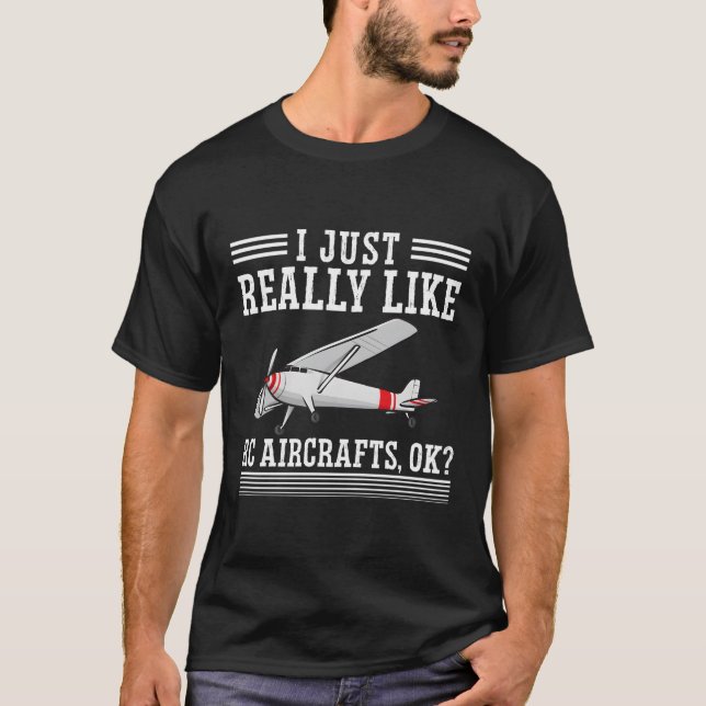 Rc Flygplan Rc-flygplan, radiontrollerat flygplan T Shirt (Framsida)
