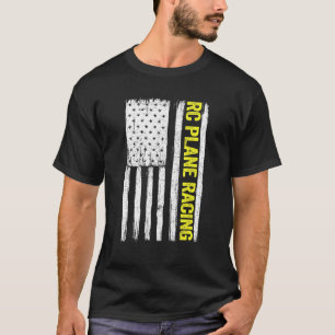 Rc Flygplan Tävla American Flagga Radio Kontrolled T Shirt
