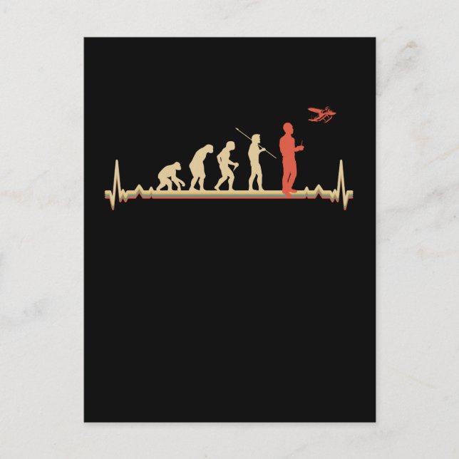 RC-flygplans pilot Evolution Retro-modellplan Vykort (Framsida)