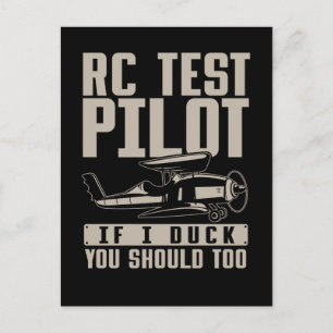 RC-flygplanshumor Pilot Modellplan Vykort