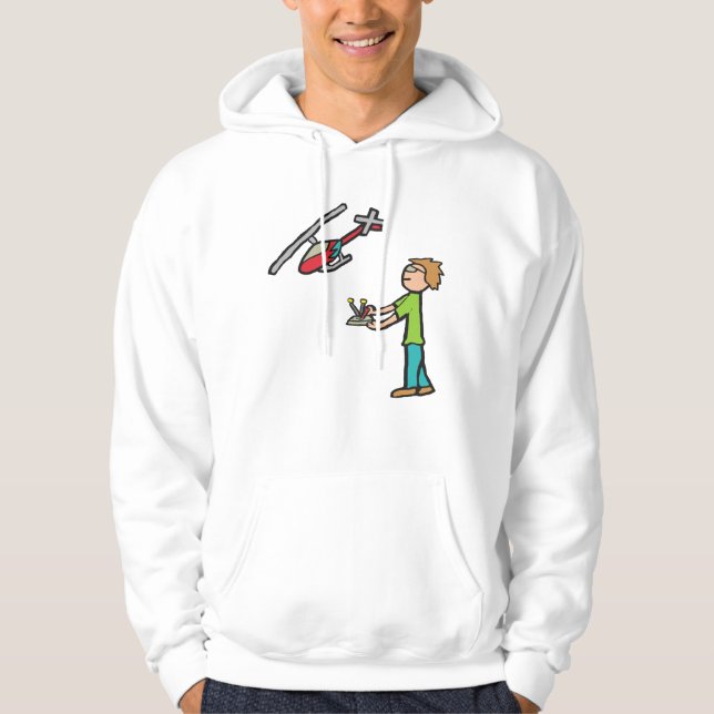 RC Helikopter Flygning Hoodie (Framsida)